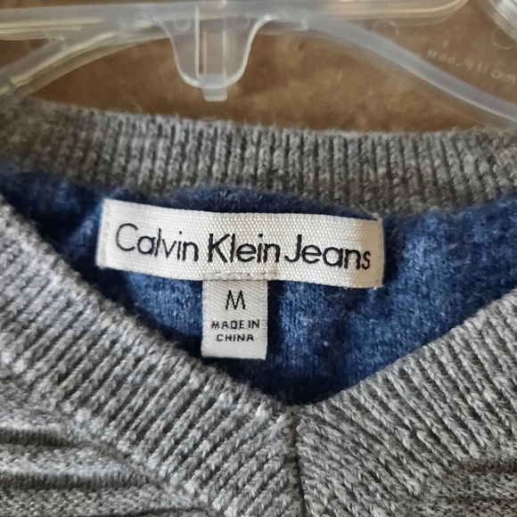 Calvin Klein Gray Sweater 100%Cotton Mens Size Medium - Picture 10 of 10